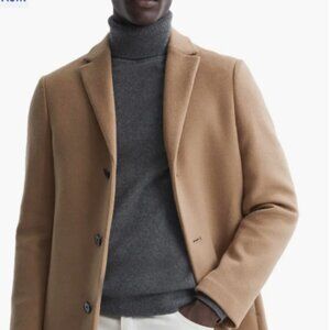 Men's Wool Tan Coat by COS - Size M